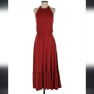 Rachel Zoe casual halter maxi dress with tiered bottom
